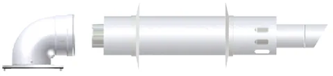 Комплект коаксильный антилёд KIT22DA Ø 60/100 (Отвод+труба)