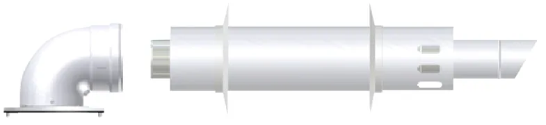 Комплект коаксильный антилёд KIT22DA Ø 60/100 (Отвод+труба)