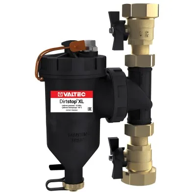 Фильтр-дешламатор VALTEC, с пластиковым корпусом (Dirstop XL), 1"