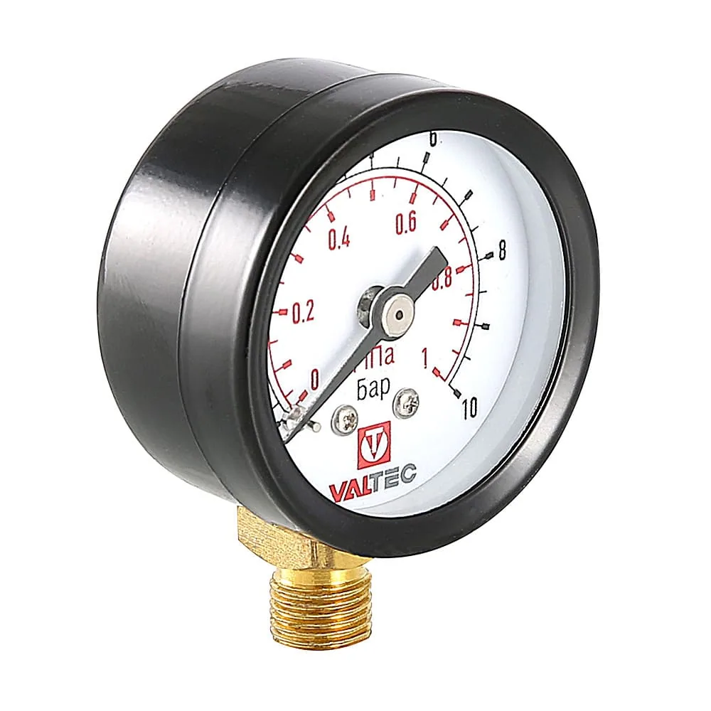 Манометр 10 Бар Ду 40 с нижним подключ. Ø 1/8" VALTEC