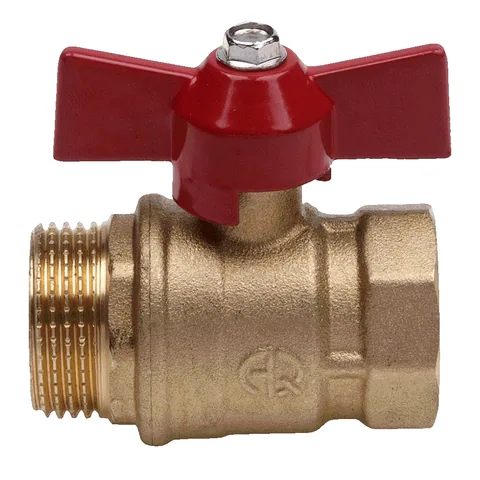 Кран шар. вн-нар 3/4" (с бабочкой) (цвет бронза) "AQUALINK" 1/5/100