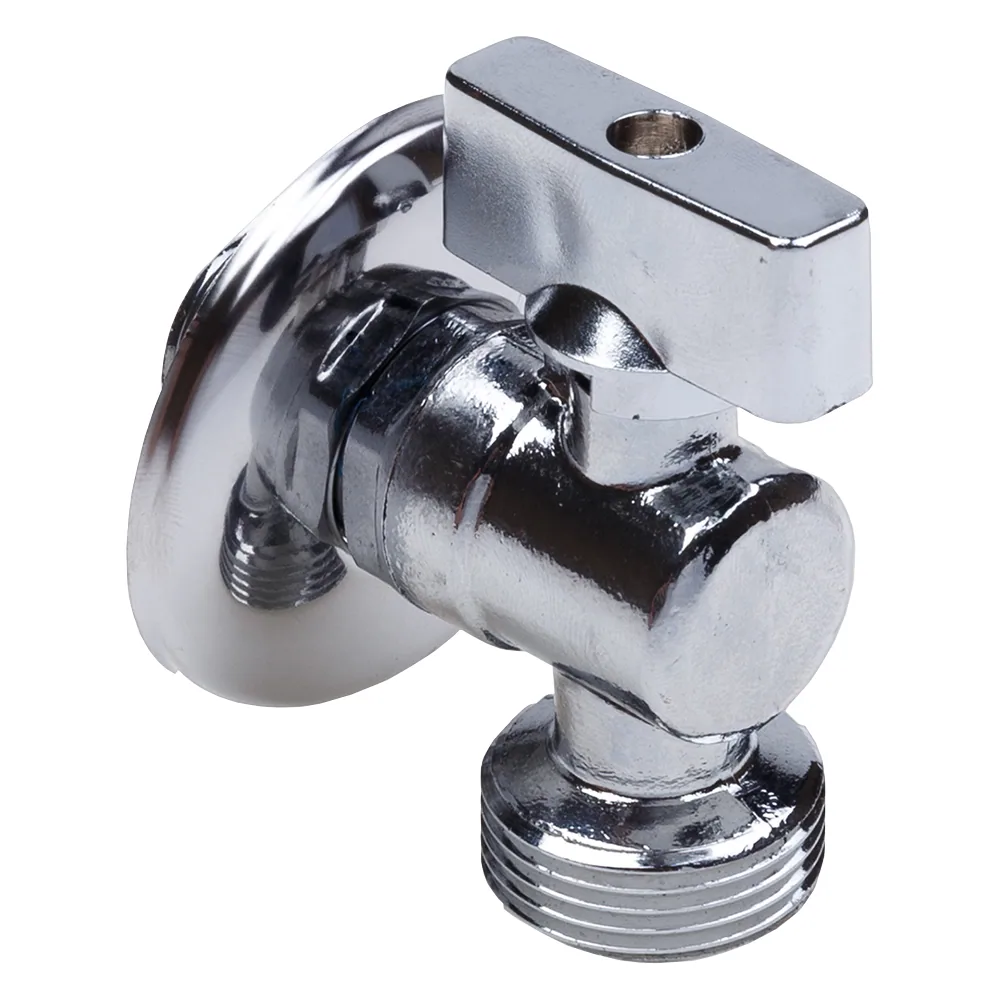 Кран для .ст.приб. угловой 1/2" х 3/4" "AQUALINK" удлин. резьб.