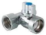 Кран шаровой для ст. приборов ПРОХОДНОЙ 1/2*3/4*1/2" "VALTEC" (1/90)