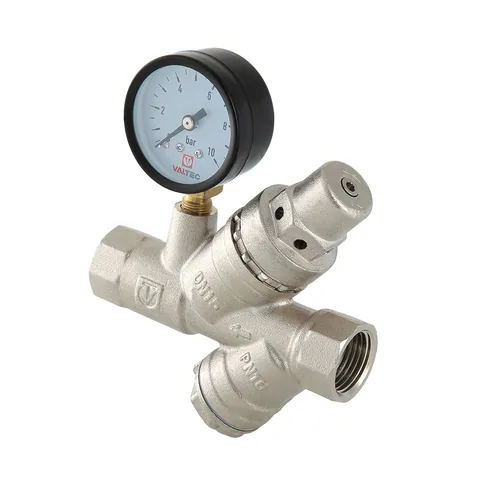 ПОДПИТОЧНЫЙ клапан VALTEC с фильтром и манометром1/2" VT.515.N.04 (1/36)