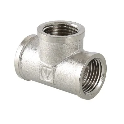 Тройник 1/2" Никель вн-вн-вн "Valtec" (Никель) 1/10/100