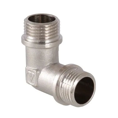 Угольник нар.- нар. 1/2" "Valtec" (Никель) 1/10/120