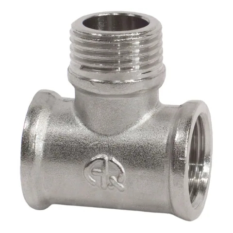 Тройник 1/2" вн-нар-вн AQUALINK (Никель)