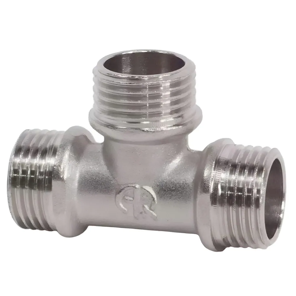 Тройник 1/2" нар-нар-нар AQUALINK (Никель)