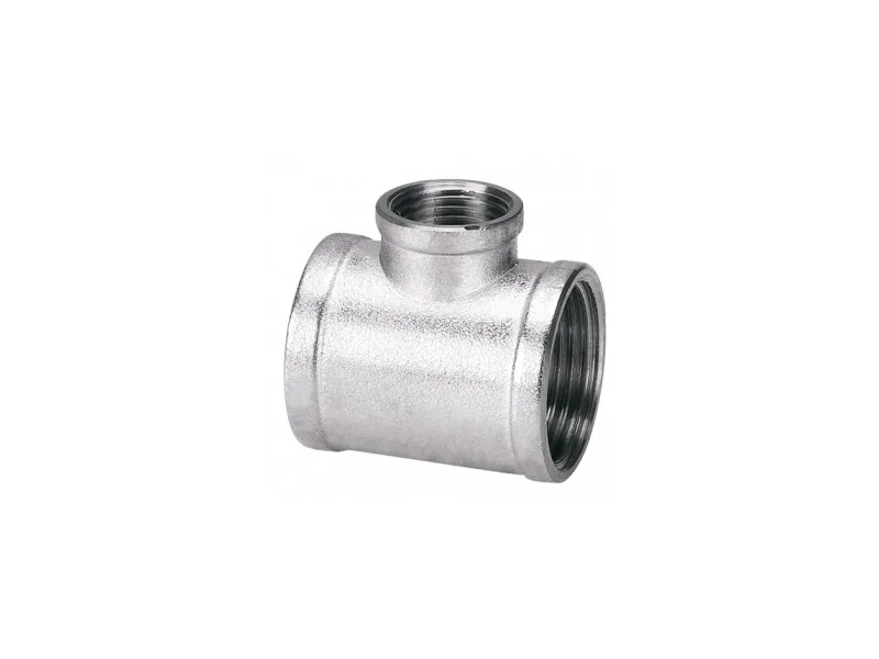 Тройник переход 1 1/4" х 3/4" х 1 1/4" вн-вн-вн "AQUALINK" (Никель)