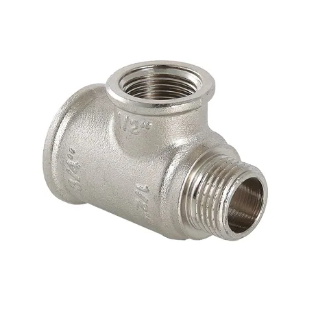 Тройник 3/4"х1/2"х1/2" Никель ВН-ВН-НАР "Valtec" (Никель) 1/10/60
