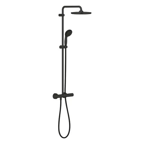 266772430 Душевая система с термостатом для душ, черный Grohe Vitalio System 250