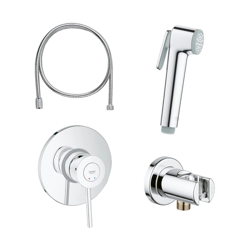 124434 Гигиенический душ со смесителем, хром Grohe BauClassic