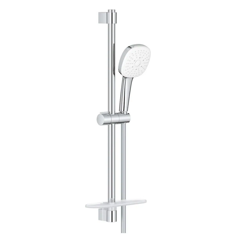 27929003 Душевой гарнитур 600, с полочкой, 3 вида струи, хром Grohe Tempesta Cube 110