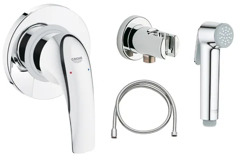 123072 Гигиенический душ со встраиваемым смесителем, хром Grohe BauCurve
