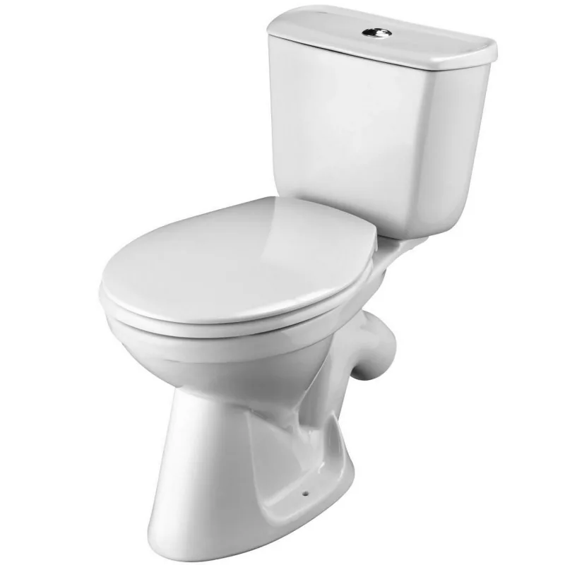 Унитаз-компакт "Бриз 2РА" 1.WH30.2.138 (кос. вып, нижн. подв, 2-кн. арм Инкоэр, дюро сид.) (Santek)