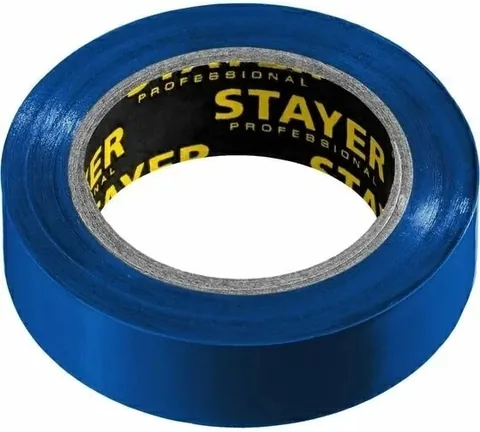 Изолента ПВХ "STAYER" 10м х 15мм 5000В синяя (12291-В)