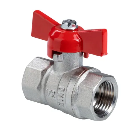 Кран шар. вн-вн 1/2" (с бабочкой) "VALTEC" СТАНДАРТ ГОСТ (PN40)