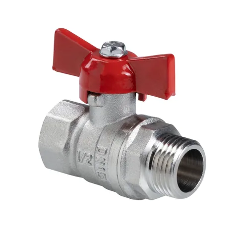 Кран шар. вн-нар 1/2" (с бабочкой) "VALTEC" СТАНДАРТ ГОСТ