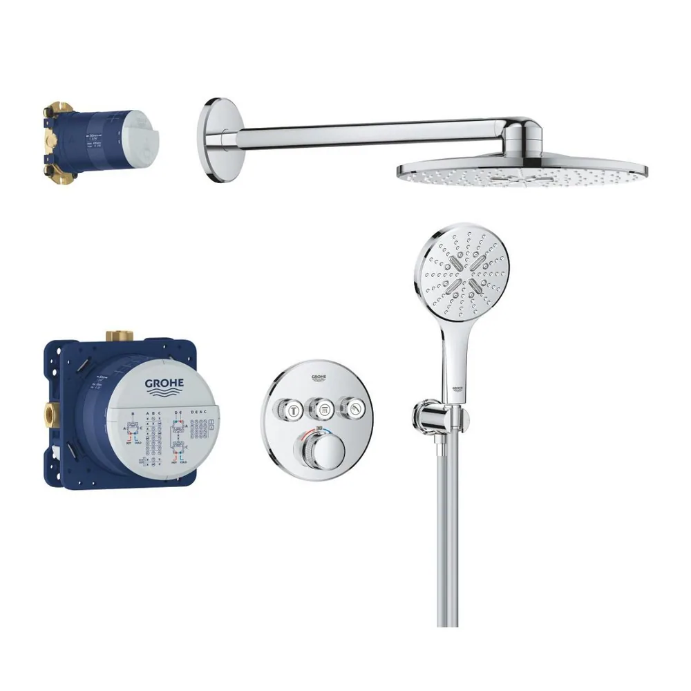 34863000 Душевая система встраиваемая, хром Grohe Rainshower SmartActive 310 Grohtherm SmartControl