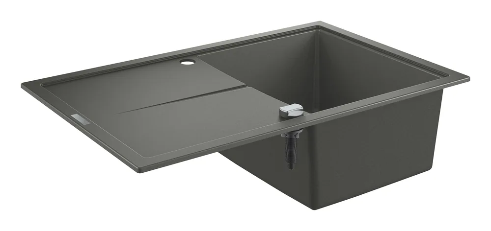 Мойка K400, композитная, с крылом, 780×500, серый гранит GROHE 31639AT0