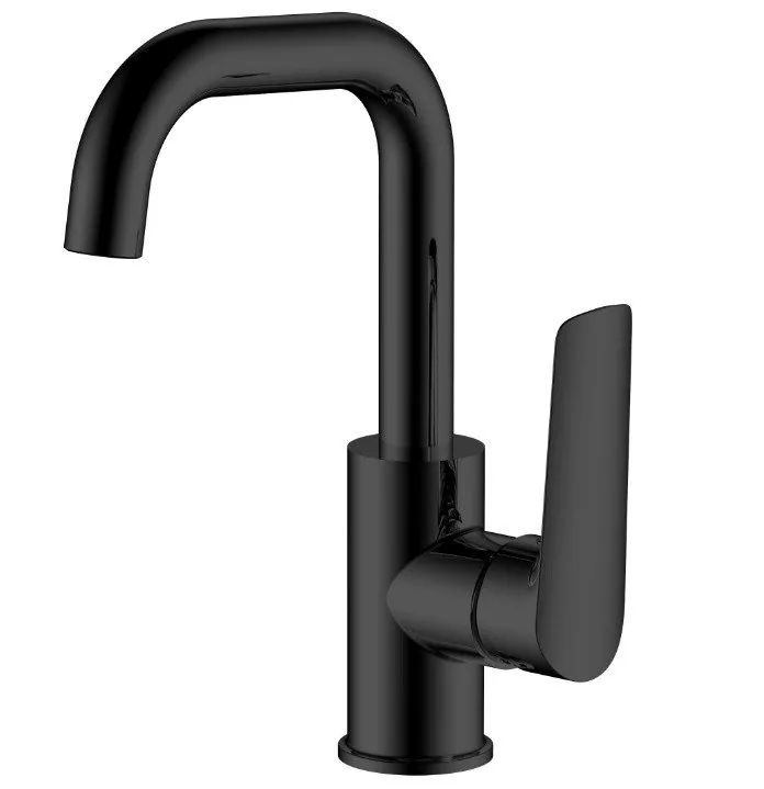 Смеситель для раковины, поворотный, черный ESKO Lagos Black LG26MB