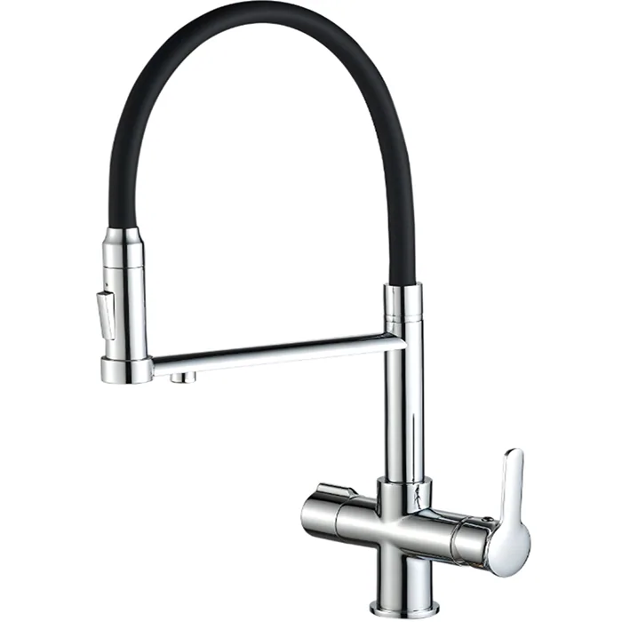 Смеситель для кухни HAIBA HB76854 черный-хром
