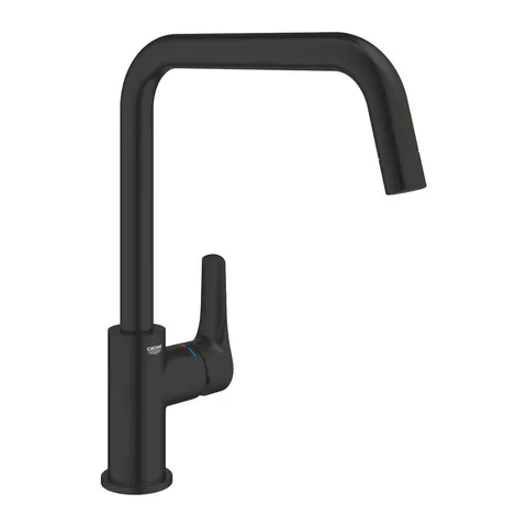 305672430 Смеситель для мойки GROHE Eurosmart, U-образный высокий излив, матовый черный