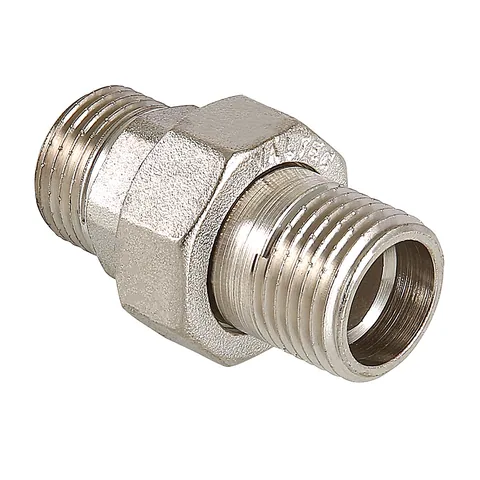 Сгон прямой нар.- нар.1 1/2" "Valtec" (Никель)