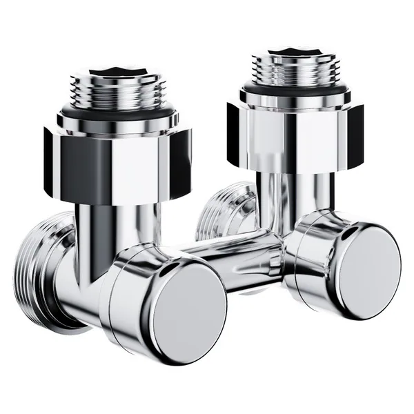 Узел нижнего подключения Royal Thermo УГЛОВОЙ Design ХРОМ 1/2"х3/4" EK RANDU11234CH