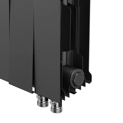 Радиатор биметалл, нижн.подключ. Royal Thermo PianoForte 200 (цвет Черный) VDR 16 секц.